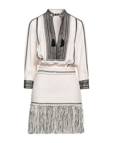 Elisabetta Franchi Woman Mini Dress Cream Size 4 Viscose, Cotton, Polyamide, Polyester, Acrylic In White