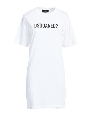 Dsquared2 Woman Mini Dress White Size Xs Cotton