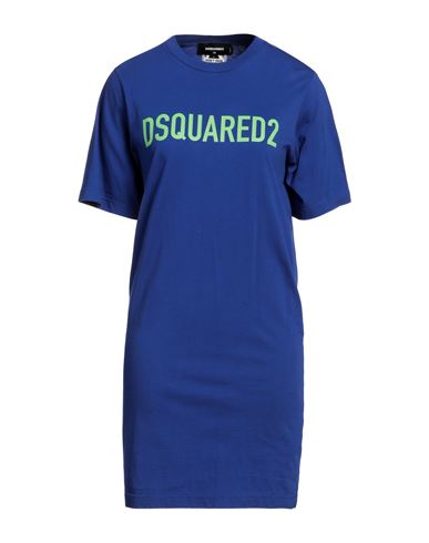 Shop Dsquared2 Woman Mini Dress Blue Size Xs Cotton