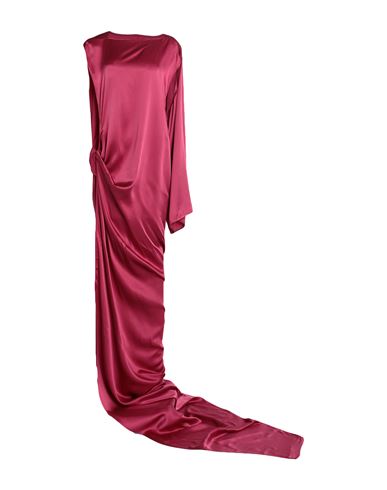 Shop Rick Owens Woman Mini Dress Fuchsia Size 8 Silk In Pink