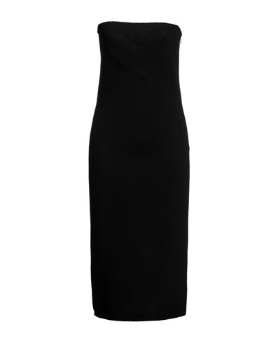 Shop N°21 Woman Midi Dress Black Size 8 Wool, Polyamide, Elastane