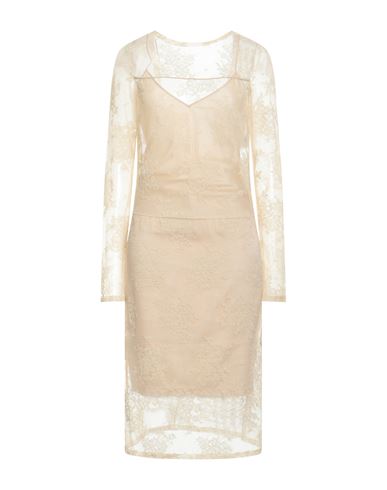 N°21 Woman Midi Dress Cream Size 8 Polyamide, Cotton, Elastane In Nude