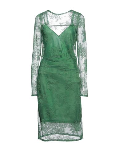 Shop N°21 Woman Midi Dress Green Size 8 Polyamide, Cotton, Elastane