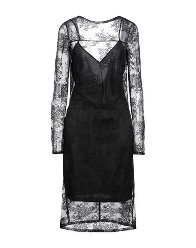 Shop N°21 Woman Midi Dress Black Size 8 Polyamide, Cotton, Elastane