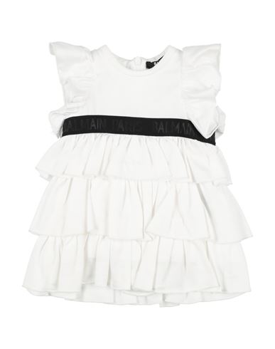 Shop Balmain Newborn Girl Baby Dress White Size 3 Cotton