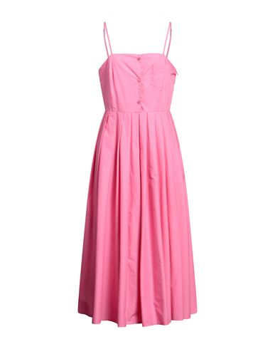 IMPERIAL IMPERIAL WOMAN MAXI DRESS PINK SIZE L COTTON