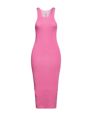 Rick Owens Woman Midi Dress Fuchsia Size M Virgin Wool In Pink