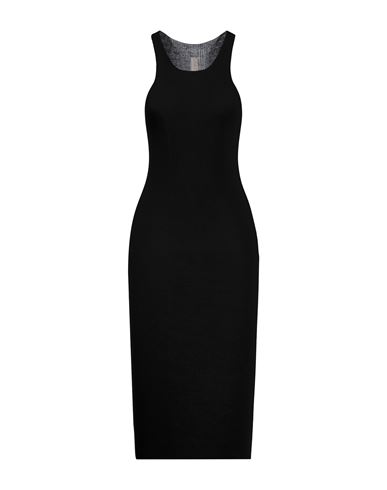 Rick Owens Woman Midi Dress Black Size S Virgin Wool