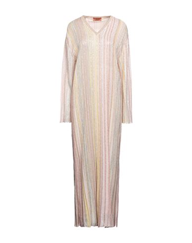 Shop Missoni Woman Midi Dress Light Pink Size M Polyester, Cupro, Polyamide, Viscose
