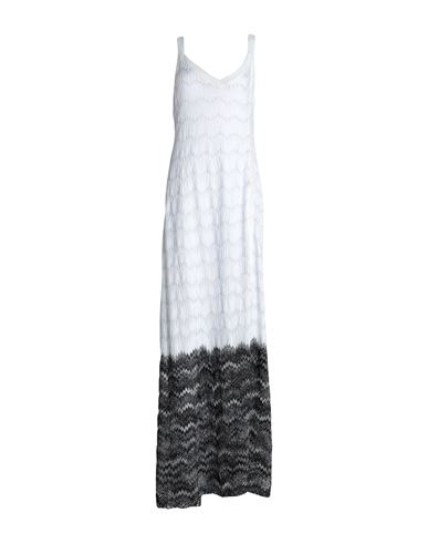 Shop Missoni Woman Maxi Dress White Size 10 Viscose, Cupro, Polyester