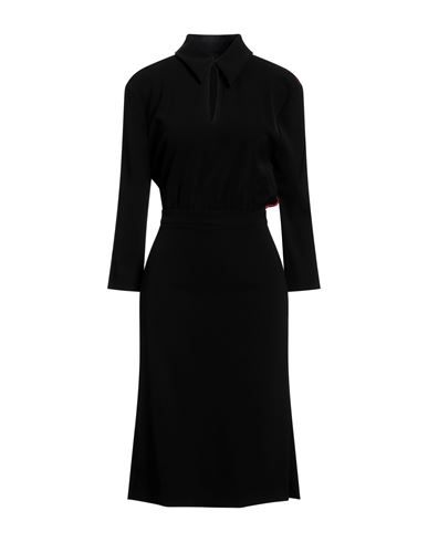 Boutique Moschino Woman Midi Dress Black Size 4 Polyester, Elastane