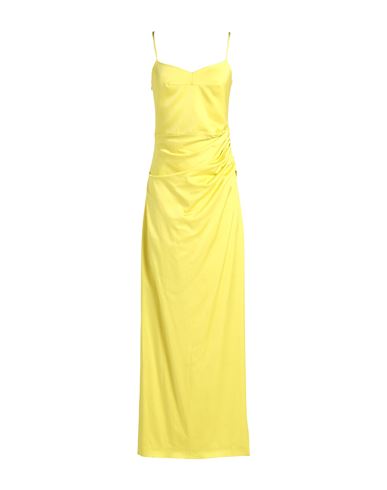 Shop Gauge81 Woman Maxi Dress Yellow Size 8 Viscose, Virgin Wool, Elastane