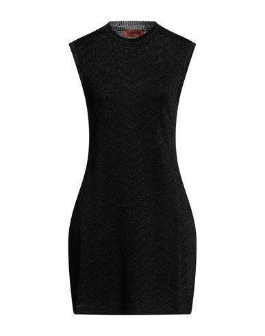 Missoni Woman Mini Dress Black Size 6 Silk, Elastane