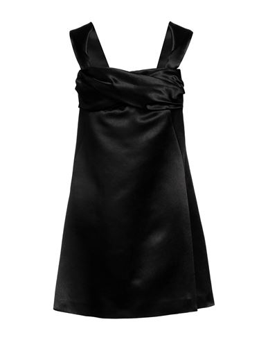 Shop Jil Sander Woman Mini Dress Black Size 6 Acetate