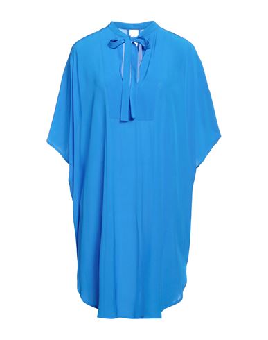 Fisico Woman Mini Dress Bright Blue Size S Viscose