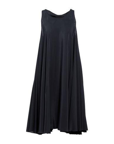 Gentryportofino Woman Mini Dress Midnight Blue Size 10 Silk In Black