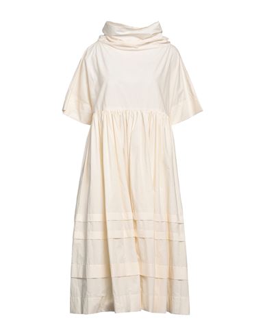 Gentryportofino Woman Midi Dress Ivory Size 8 Cotton In Neutral