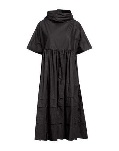 Gentryportofino Woman Midi Dress Black Size 6 Cotton