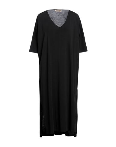 Gentryportofino Woman Midi Dress Black Size S Cotton, Viscose