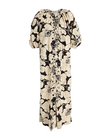 Laurence Bras Woman Maxi Dress Black Size 4 Cotton In Multi