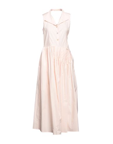 Gentryportofino Woman Midi Dress Light Pink Size 10 Cotton