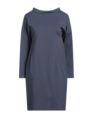 Emporio Armani Woman Mini Dress Slate Blue Size 16 Viscose, Polyamide, Elastane