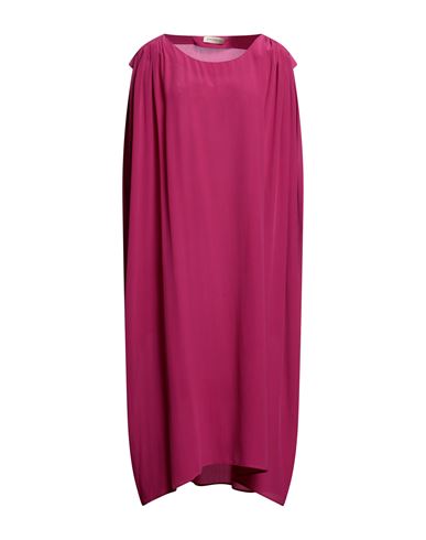 Gentryportofino Woman Midi Dress Mauve Size 10 Silk In Purple