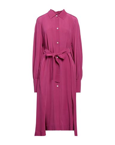 Gentryportofino Woman Midi Dress Mauve Size 10 Silk In Purple