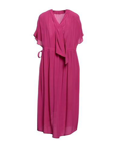 Gentryportofino Woman Midi Dress Mauve Size 12 Silk In Pink