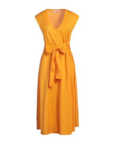 Jucca Woman Maxi Dress Mandarin Size M Cotton In Mandarin