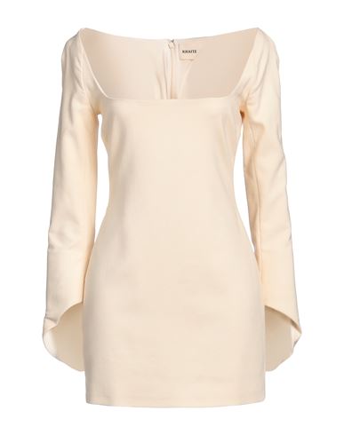 Shop Khaite Woman Mini Dress Ivory Size 8 Viscose, Virgin Wool, Elastane In White