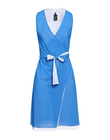Fisico Woman Mini Dress Azure Size L Polyamide, Elastane In Blue