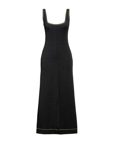 Ganni Woman Maxi Dress Black Size 4 Recycled Polyester, Cotton, Polyester, Elastane