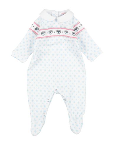 Shop Chiara Ferragni Newborn Girl Baby Jumpsuits & Overalls Sky Blue Size 3 Cotton