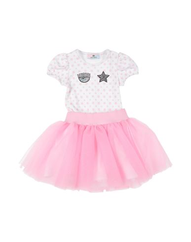 Shop Chiara Ferragni Newborn Girl Baby Set Pink Size 3 Cotton