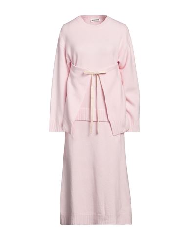 Shop Jil Sander Woman Midi Dress Light Pink Size 2 Wool