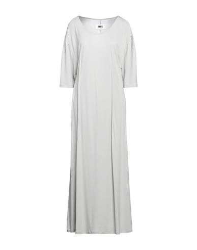 Mm6 Maison Margiela Woman Maxi Dress Light Grey Size L Viscose