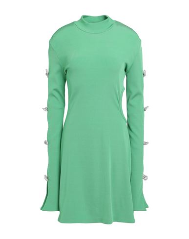 Mach & Mach Woman Mini Dress Green Size 10 Viscose, Polyamide, Elastane