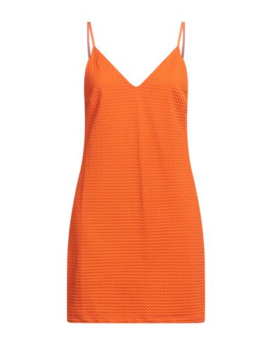 Shop Fisico Woman Mini Dress Orange Size S Polyamide, Elastane