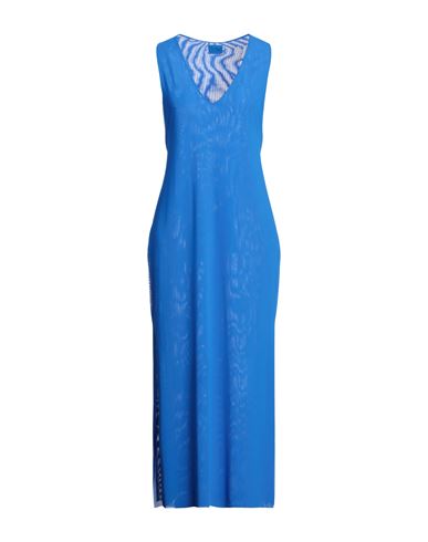 Fisico Woman Maxi Dress Blue Size L Polyamide, Elastane
