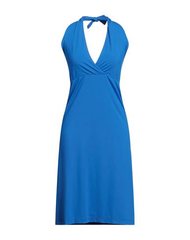 Fisico Woman Midi Dress Blue Size L Polyamide, Elastane