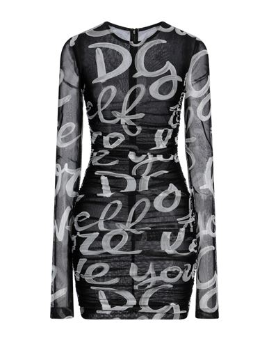 Shop Dolce & Gabbana Woman Mini Dress Black Size 12 Polyamide, Elastane