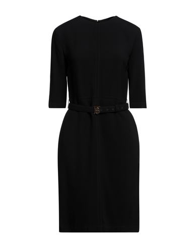 Shop Burberry Woman Mini Dress Black Size 4 Viscose, Calfskin