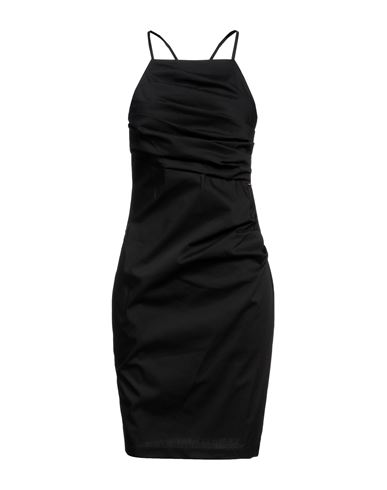 Pinko Woman Mini Dress Black Size 10 Cotton, Polyamide, Elastane