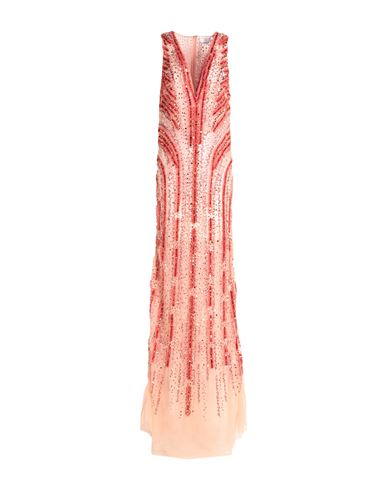 Elisabetta Franchi Woman Maxi Dress Red Size 4 Polyamide, Silk, Viscose, Glass In Multi