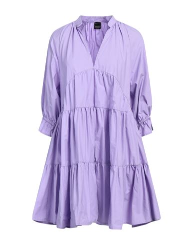 Shop Pinko Woman Mini Dress Lilac Size 6 Cotton In Purple