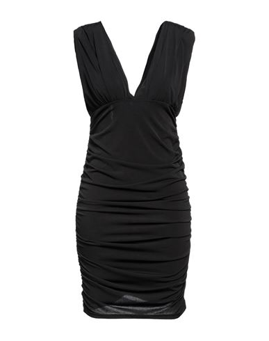 Pinko Woman Mini Dress Black Size 8 Polyester, Rubber