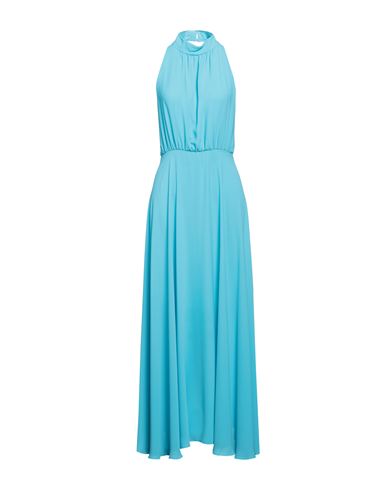 Maesta Woman Maxi Dress Turquoise Size 8 Polyester In Blue