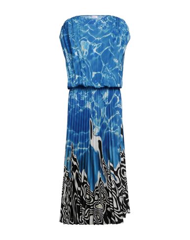 Shop Stella Jean Woman Maxi Dress Blue Size 4 Polyester