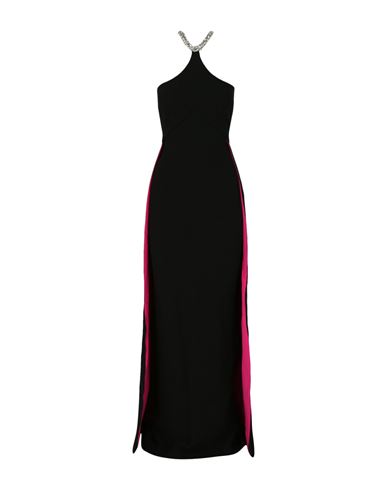 Shop Stella Mccartney Elina Embellished Halter-neck Gown Woman Maxi Dress Black Size 8-10 Viscose, Acetat